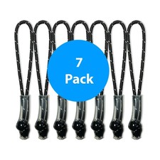 Black Elite Zipper Pulls Set of 7 replacement for Nike Bag - Paracord Dredz