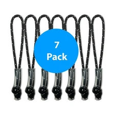 Black Elite Zipper Pulls (Set of 7) replacement for Nike Bag - Paracord Dredz