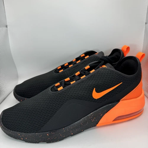 Nike Air Max Motion 2 Black Total Orange Size 12 CW3831 001