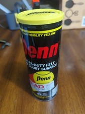 Penn Tennis Balls Extra Duty Felt Hard Court Surface Metal Can X-76 YHD Vintage