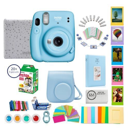 Cámara Instantánea Instax Mini 9 Azul + Estuche + Película 10un