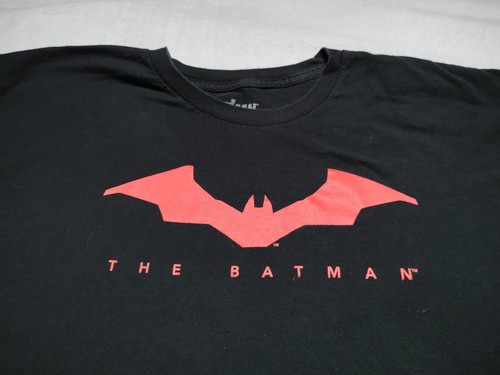 The Batman Movie T-Shirt 3XL Black Red Bat Logo DC Comics Official 2022 Promo - Picture 2 of 5