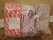 Lot of 6 Pair Women's Tipi Toes Non-Skid Socks - Purple, Green, Black Patterns