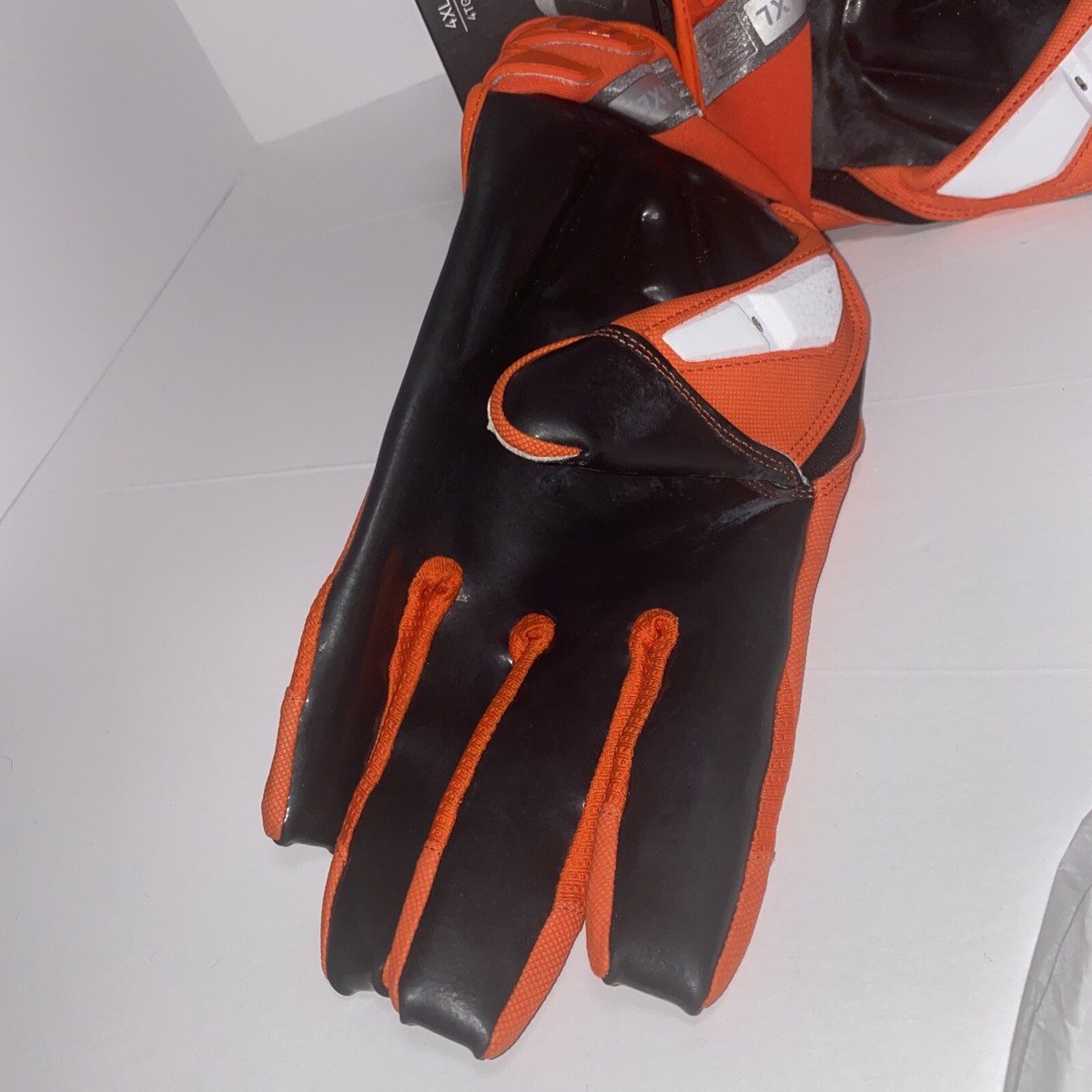 Nike D-TACK 5 Pro Lineman Size 4XL Orange Football Gloves