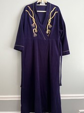 NWOT Vtg Vanity Fair Velour Belted Robe Purple Women  s Large 53  Long