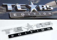 Chrome Texas Edition Emblem Nameplate For Fender Hood Bumper Door Quarter Panel