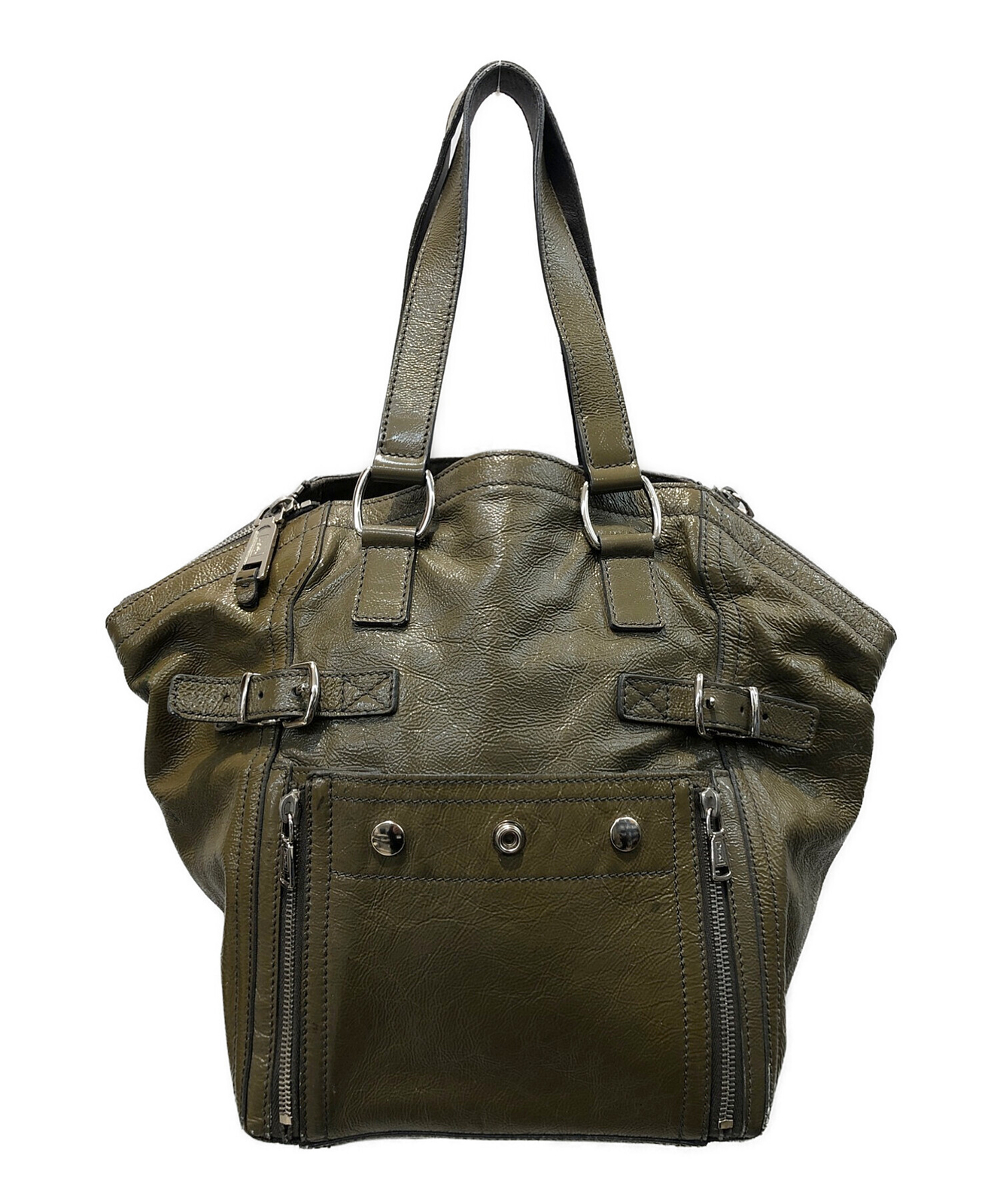 Saint Laurent Borsa a mano Tote Bag Downtown Khaki 202649 213317 Autentica