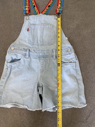 Levi's Shortalls with rainbow shoulder straps girls sz 12R - Picture 2 of 10