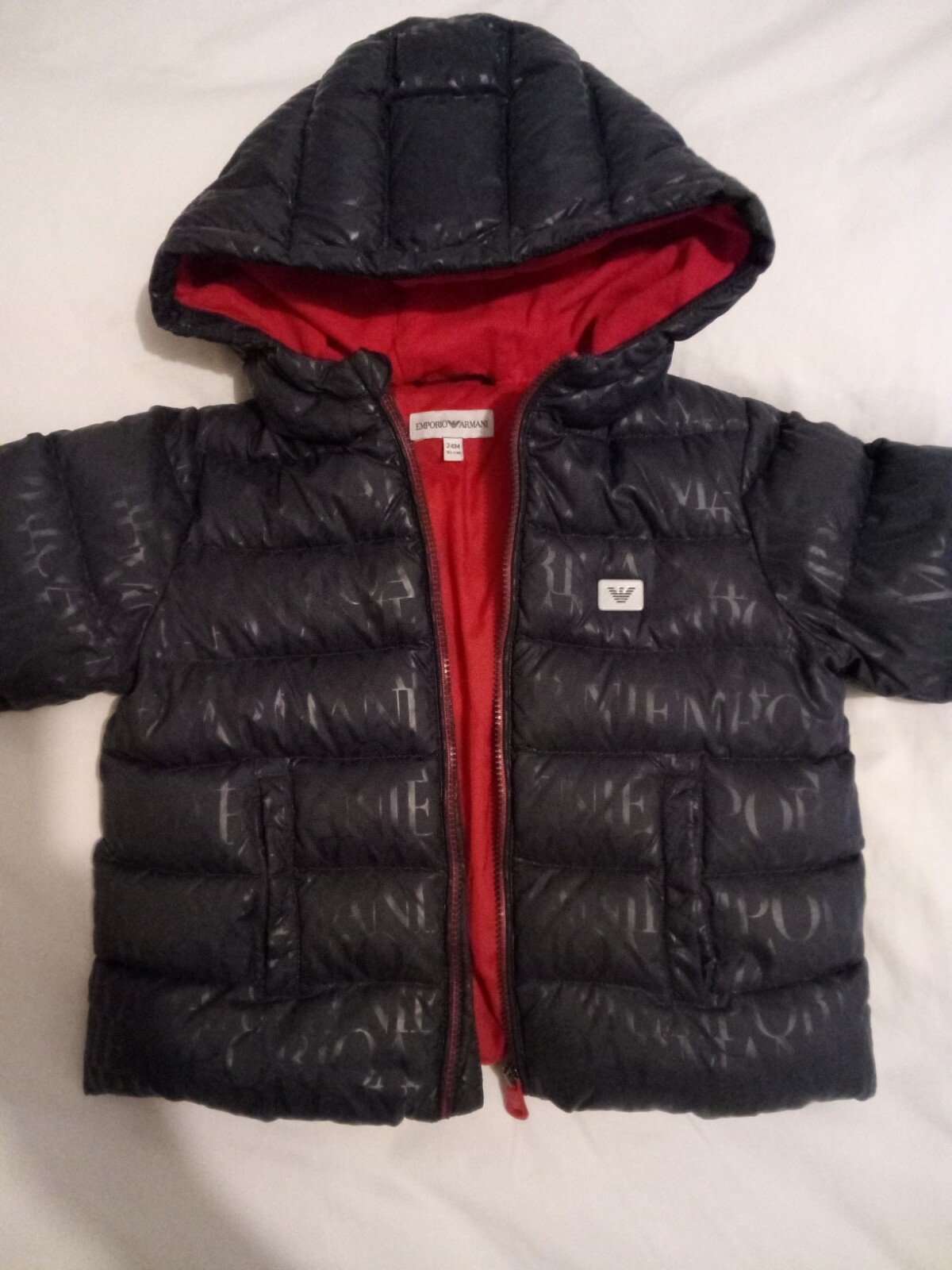 EMPORIO ARMANI toddler baby boy coat blue 24 months, excellent condition image 3