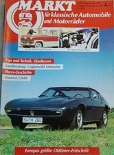 Oldtimer Markt Sep/1989 Maserati Ghibli,Horex 2,Goggo,Ford Weltkugel,Peugeot Mot