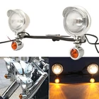 Passing Spot Turn Signals Light Bar For Harley Softail Springer Classic FLSTSC