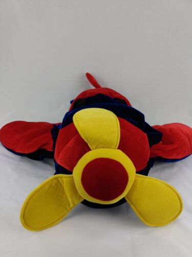 Kid's Red Blue Plush Ride In Airplane Costume With Adjustable Straps. Size 3T-7 - Picture 1 of 9