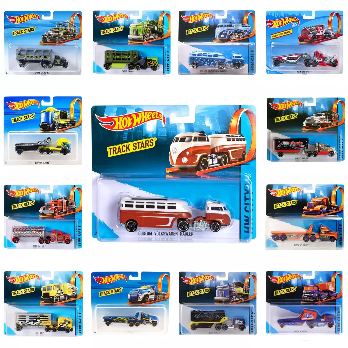 Hot Wheels Track Stars Haulers 1:64 Scale Diecast Truck by Mattel (Pick a  style)