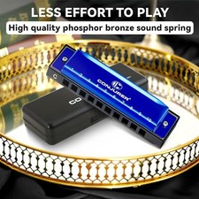CONJURER 10 Hole Diatonic Harmonica key C Blues Harmonica for Adult Kid Beginner