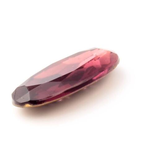 Large Czech Deco vintage foiled amethyst purple oval glass rhinestone 29mm - Picture 2 of 3