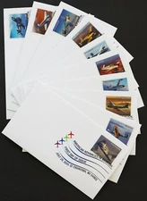 U.S. Used #3916-3925 37c Aviation Set of 10 First Day Covers w/ DCP Cancels
