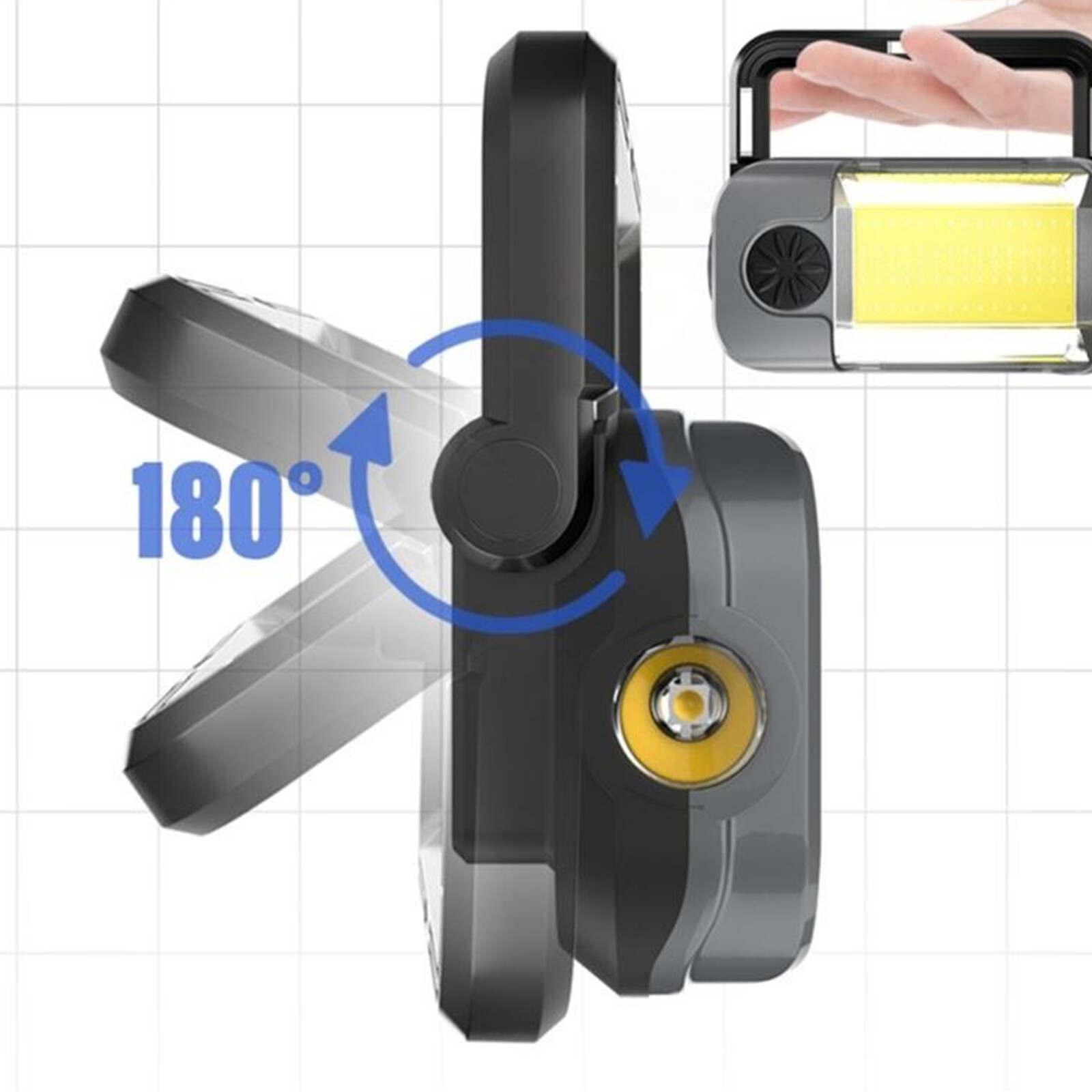 Rechargeable 2000 Lumen Work Light LED Super Bright Worklight