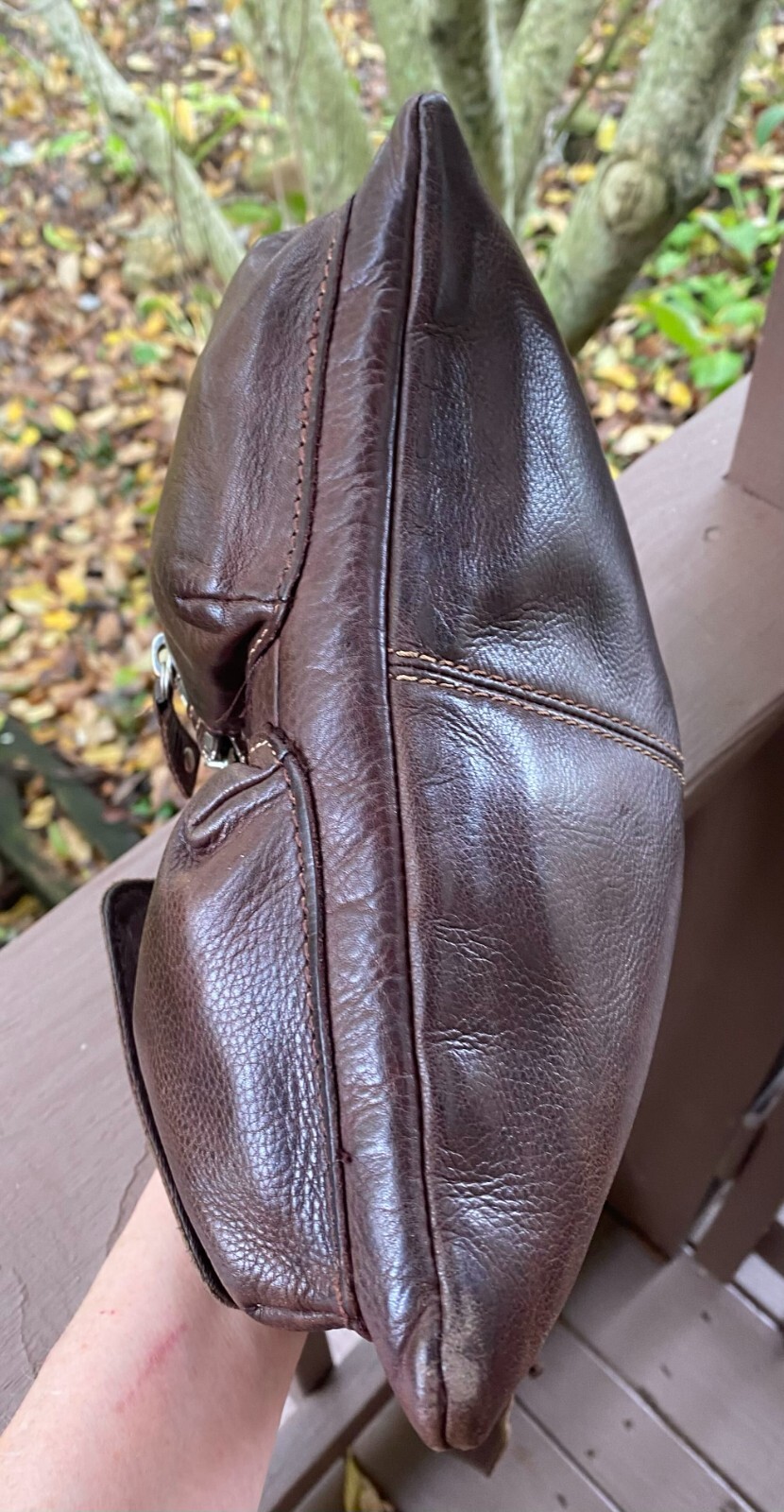 Fossil Vintage Sutter Cognac Brown Multiple Pocke… - image 10