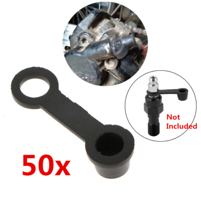 50pcs Rubber Car Brake Bleeder Screw Cap Grease Nozzle Oil Drain Dust Cover 8mm