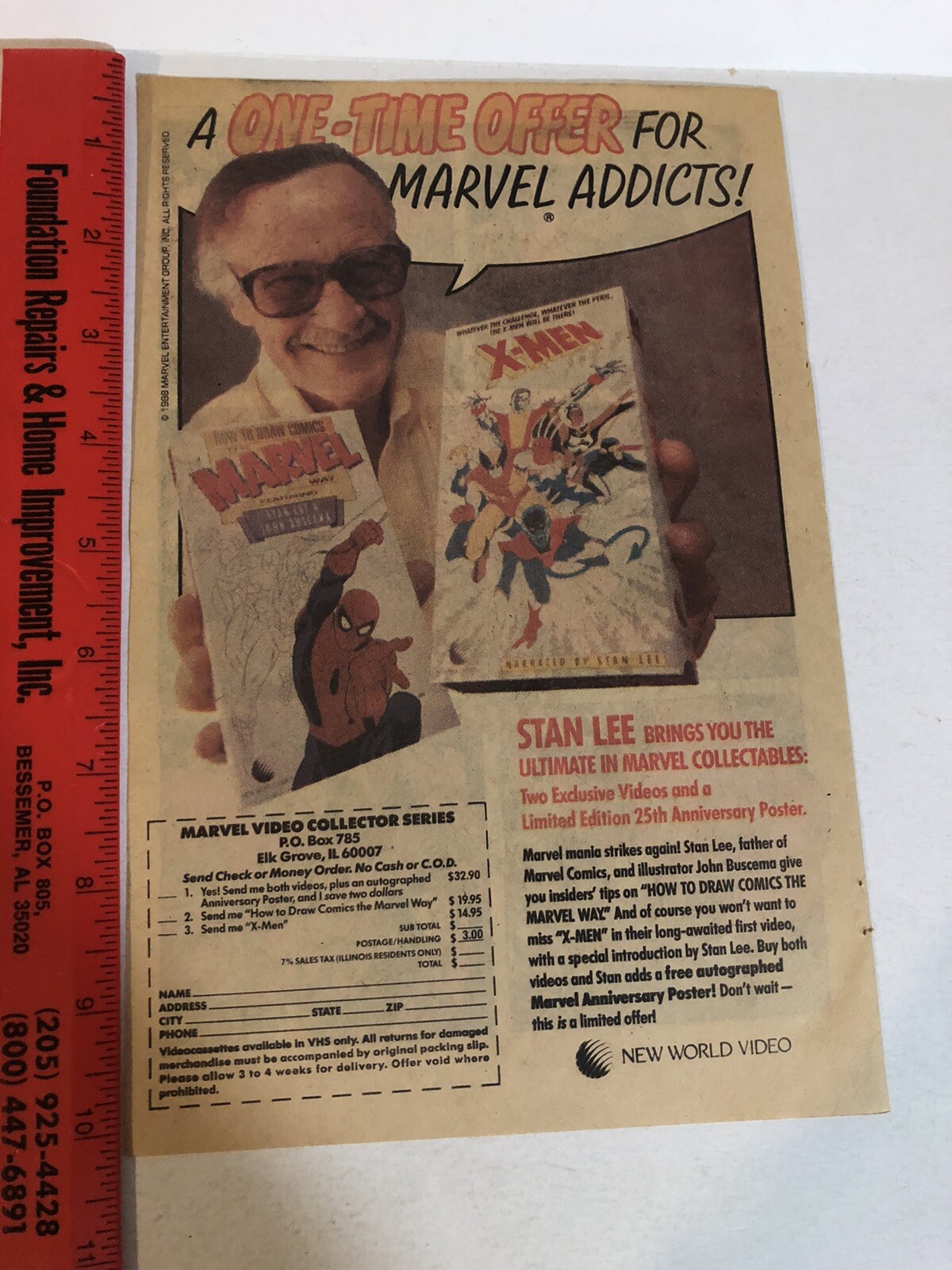 1988 Stan Lee Marvel Collection Print Ad Advertisement pa21 thumbnail 2