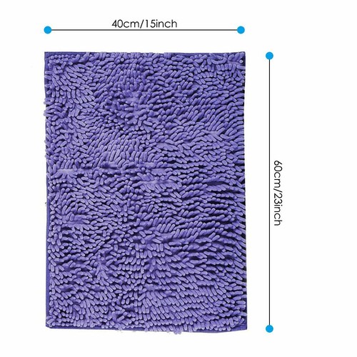 Bathroom Bath Non Slip Mat Floor Rugs Carpet Absorbent Soft Shaggy Shower Home - Picture 11 of 15