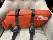 Outward Hound Granby Splash Dog Life Jacket, Orange, Medium Flotation Device EUC