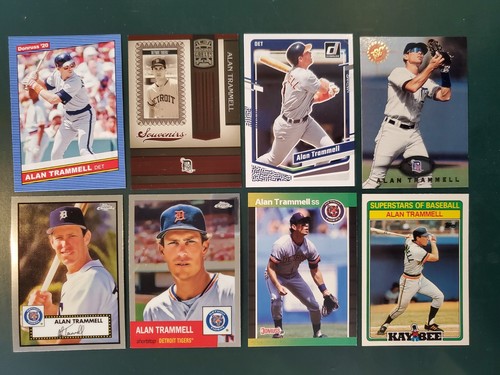 ALAN TRAMMELL - (8) CARD LOT - NO DUPES - Topps Panini 1988-2023 TIGERS