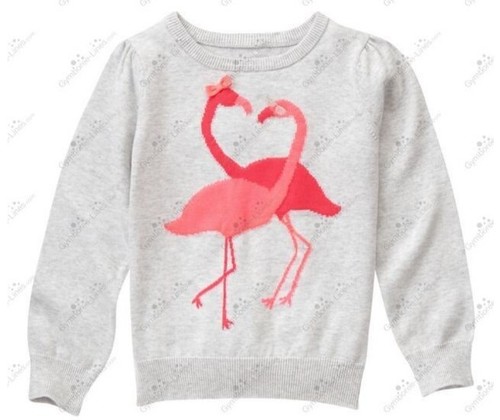 Gymboree Girls sz M Ice Cream Parlor 7-8 Flamingo Sweater NWT Resort Vacation - Picture 3 of 3