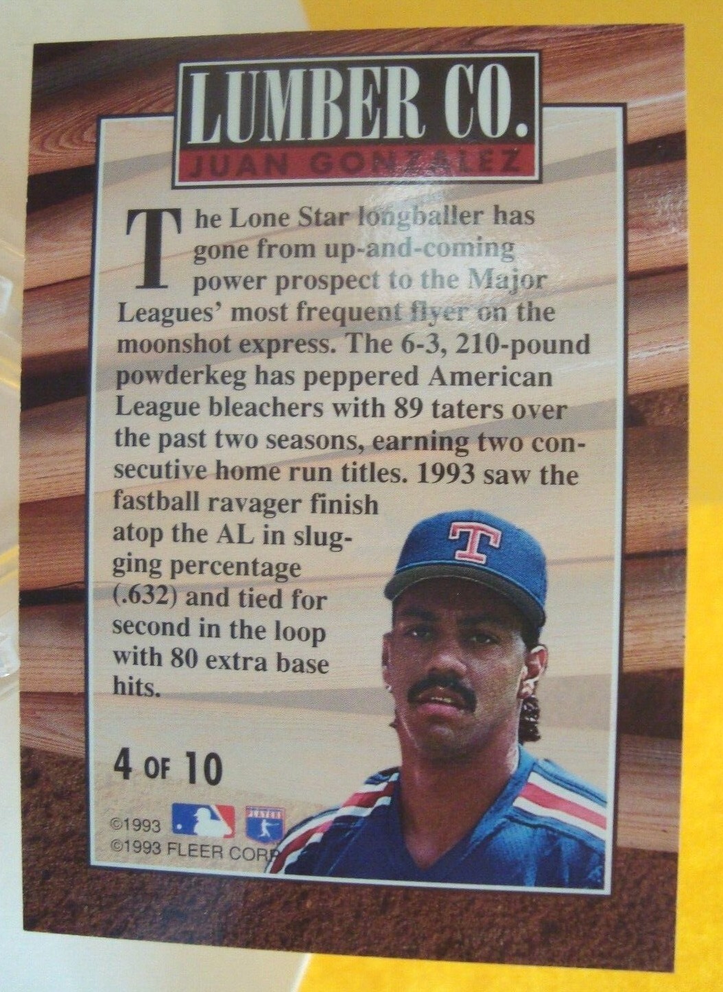 JUAN GONZALEZ baseball cards - rookie, base & inserts - *You Pick* Texas Rangers - Picture 21 of 49