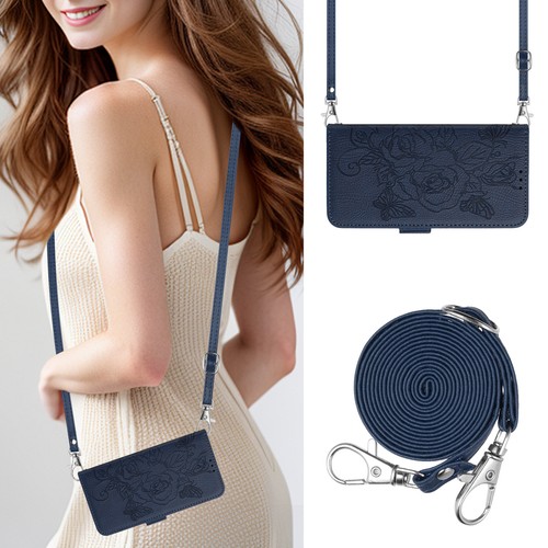 Für Moto G Stylus/Power 5G 2025 Rose Prägung PU Leder Flip Ständer Brieftasche Hülle - Bild 67 von 73