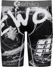 Ethika Staple "EWO" Black & White Long Boxers Men's 3XL (42-44)  NIP