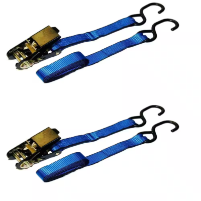 15 Ft X 1 Inch Heavy Duty Ratchet Tie-Down Straps – 2-Pack, 1500 Lbs, Weather Resistant With S Hooks - View #2