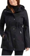 New With Tag Hunter Ladies' Water Resistant Rain Jacket, Red/ Black/ Green
