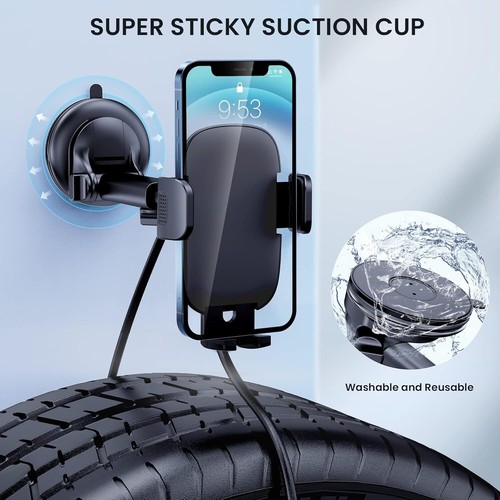 3 in 1 DIY Hands-Free Phone Holder Mount for Car Windshield Dashboard Air Vent - Zdjęcie 3 z 8