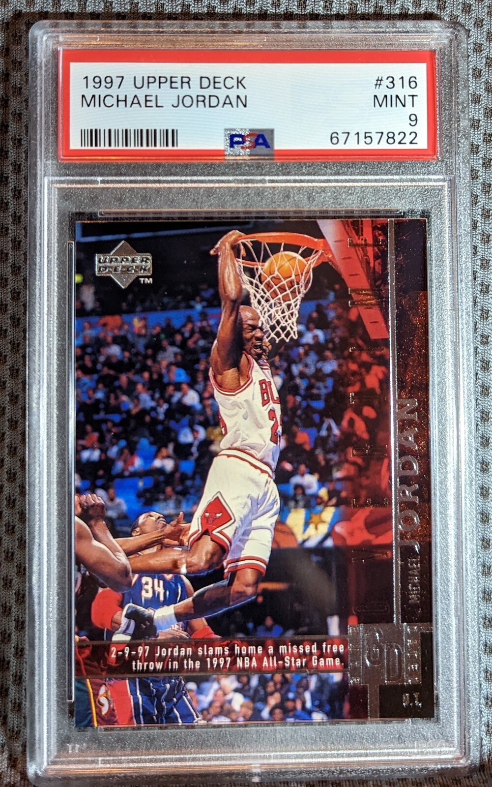 1997 Upper Deck #316 - MICHAEL JORDAN - PSA 9 **NEWLY GRADED** ~MINT~