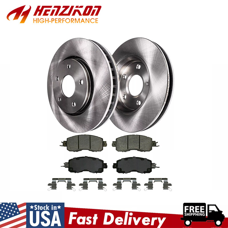 Front Disc Brake Rotors and Ceramic Brake Pads Kit For 2013 - 2023 Nissan Altima