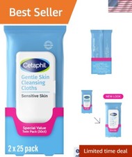Hypoallergenic 50 Count Cleansing Wipes - Perfect for Sensitive Skin  Travel