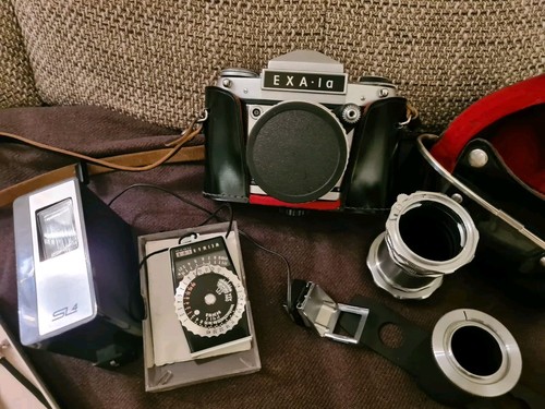 EXA Ia Spiegelreflexkamera mit Zeiss Objektiv und Zubehör, DDR - Bild 3 von 3