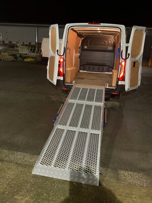 Feal Alum Mesh Triple Ramp (2.8m x 90cm Wide)Van Loading Ramp,400kg ...