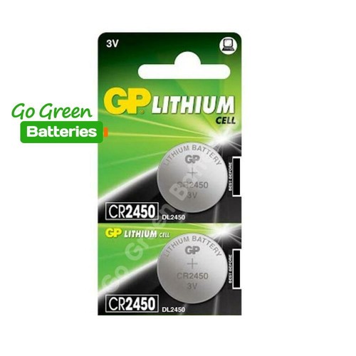2 x GP CR2450 3V Lithium Coin Cell Battery 2450 DL2450 - Picture 1 of 10