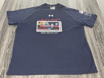 Under Armour HeatGear Men s M Blue NASA Astronaut Graphic Crew Neck T-Shirt
