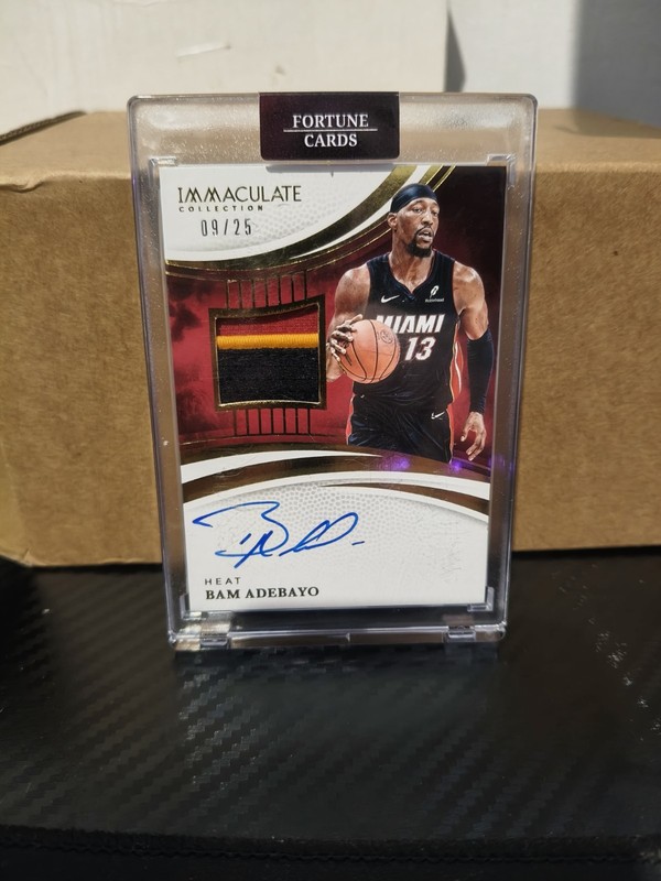 Panini Immaculate Collection Bam Adebayo Miami Heat Auto Patch 09/25 GOLD