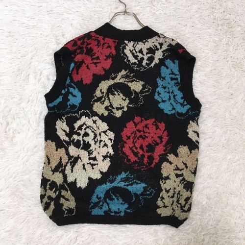 MISSONI orange tag cotton knit vest vest black M F/S from Japan - Picture 7 of 14