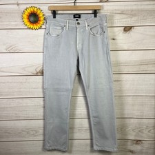 Paige Federal Mens Light Grey Slim Straight Jeans Size 32x28 Made in USA