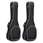 Ukulele Case 23" Single Shoulder Backpack w Straps Black White 2 Pack