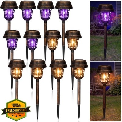 Qualirey Purple/Warm Light Bronze Solar Mosquito Zapper (12 Pcs)