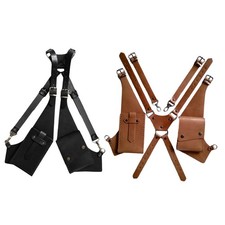 Steampunk Shoulder Harness Bag Phone Holder PU Trendy Casual Organizer Wallet