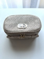Dior CD Logo Cosmetic Pouch Gold Hardware 17cm Unused