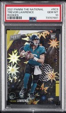 2021 PANINI THE NATIONAL ROOKIES #RC9 TREVOR LAWRENCE ROOKIE RC 43/50 PSA 10