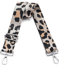 Wide Purse Strap Adjustable Replacement Crossbody Bag Strap Silver Hardware Shou